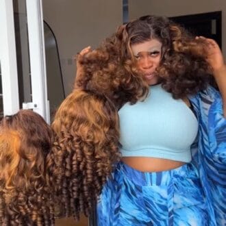 22' peruca bounce 13x4 frontal wig