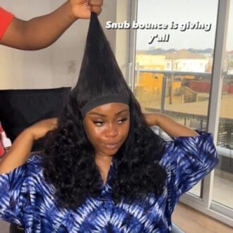 22' snub bounce 13x4 frontal wig