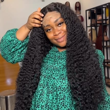 32'' arrogant 32'' arrogant curl 4x4 closure wig in natural black
