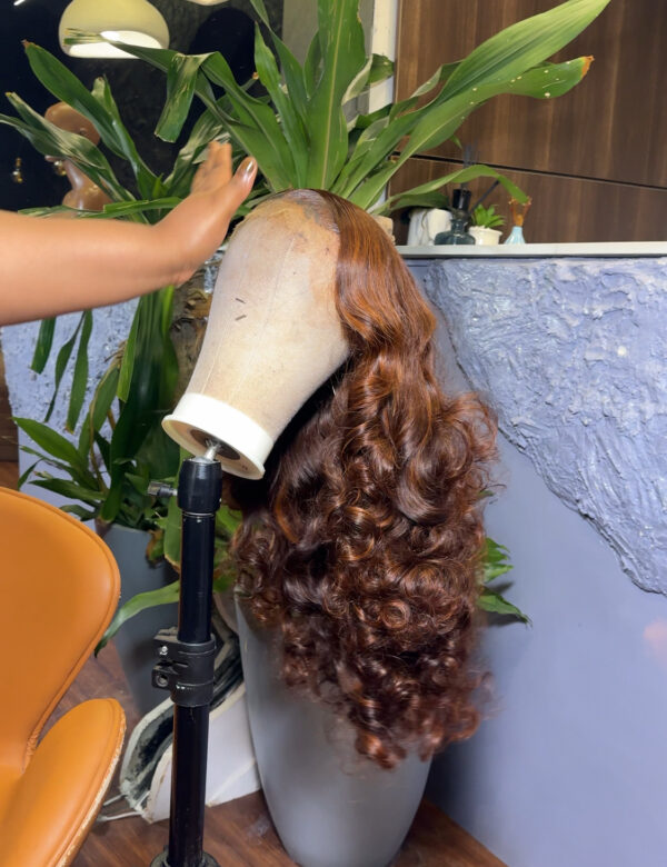 brown highlight bounce 22/22/20 6x6 wig