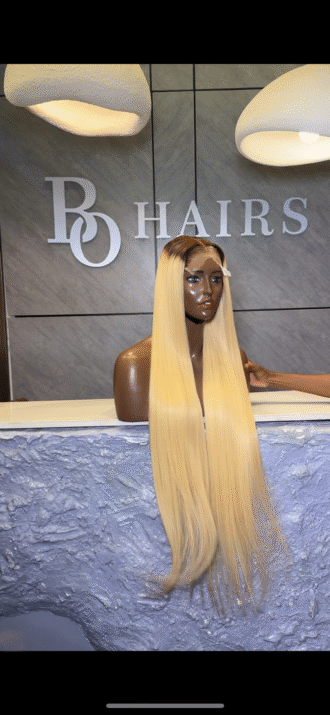 Blond single donor 34' 5x5 wig