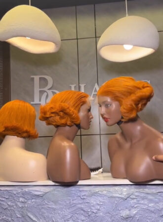 orange flip 6' frontal wig