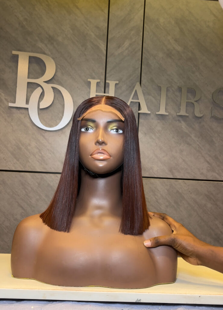 2 tone bone 12′ closure wig