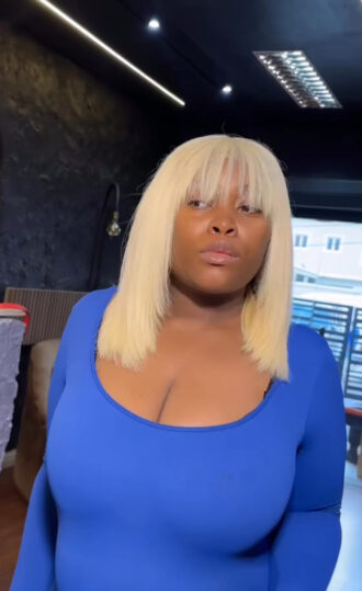 blonde layered 14' fringe wig