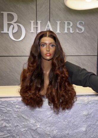 2 tone black/brown bounce 24/22/20 5x5 wig